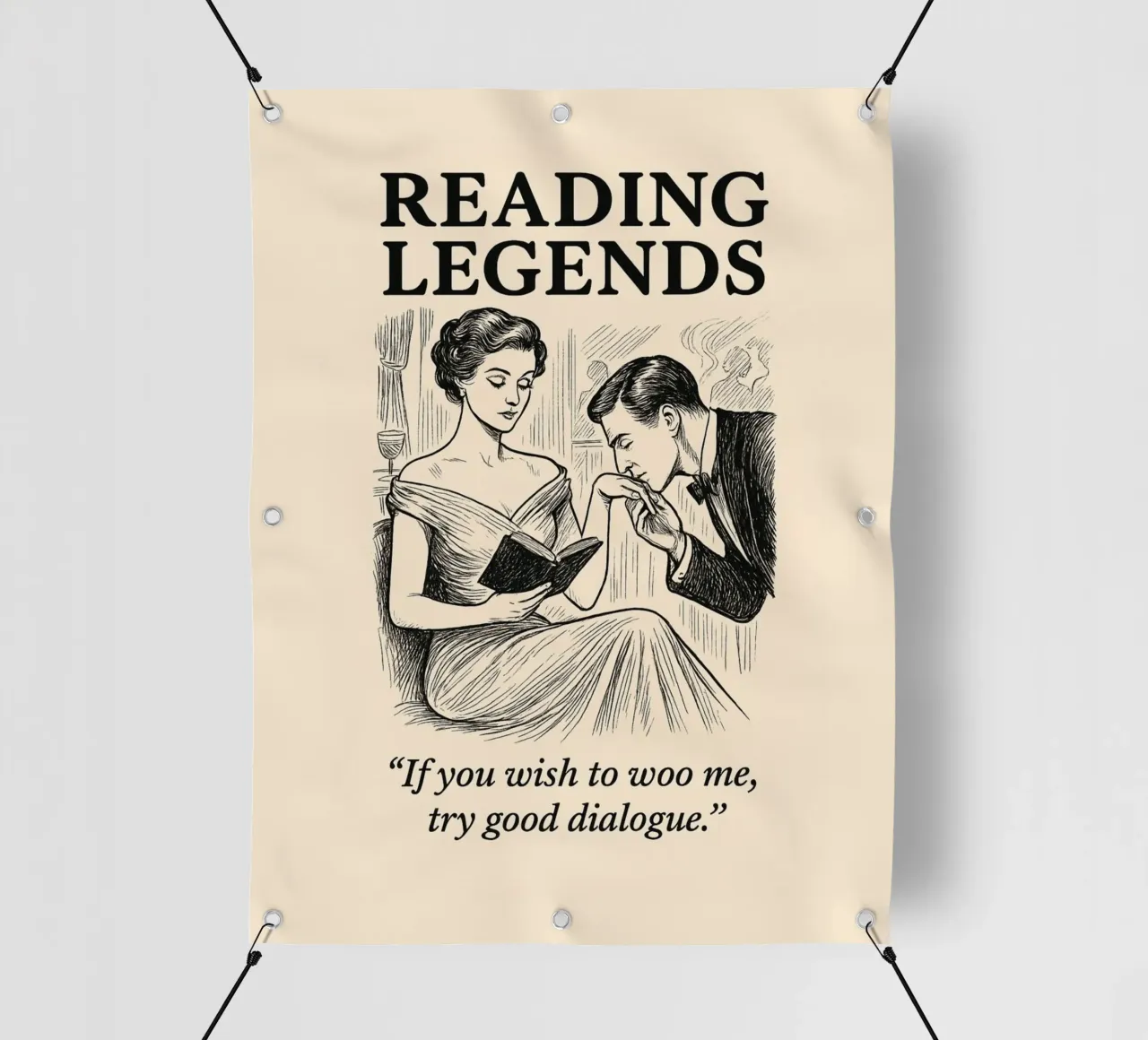 Reading Legends - Victorian style reader appreciation telo in pvc da Taika Tori Art