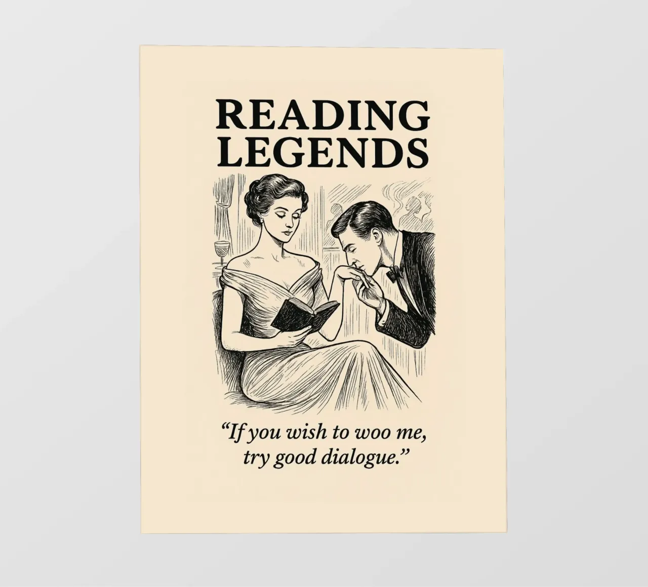 Reading Legends - Victorian style reader appreciation telo in pvc da Taika Tori Art