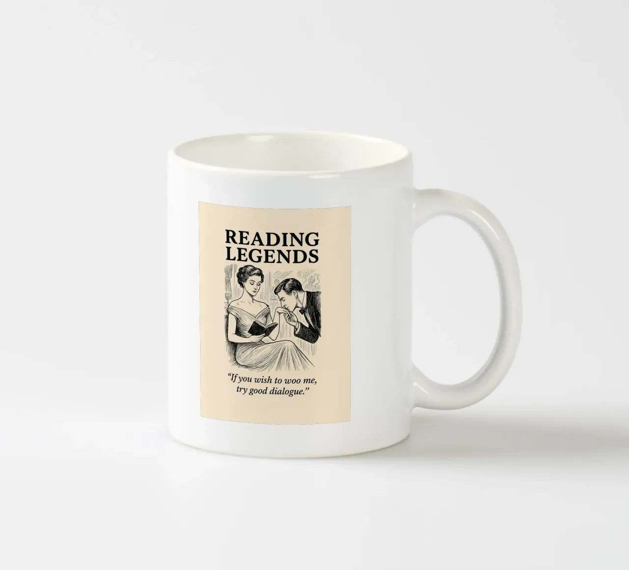 Reading Legends - Victorian style reader appreciation tazza in ceramica da Taika Tori Art