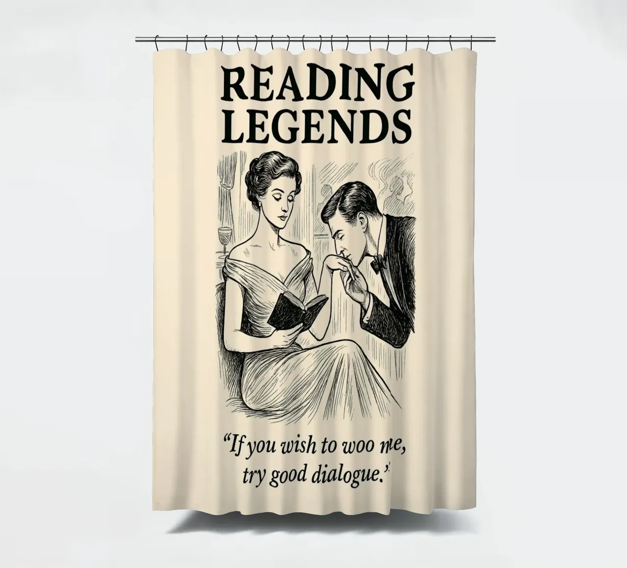 Reading Legends - Victorian style reader appreciation tenda da doccia da Taika Tori Art