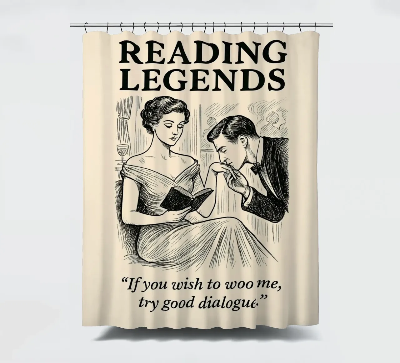Reading Legends - Victorian style reader appreciation tenda da doccia da Taika Tori Art