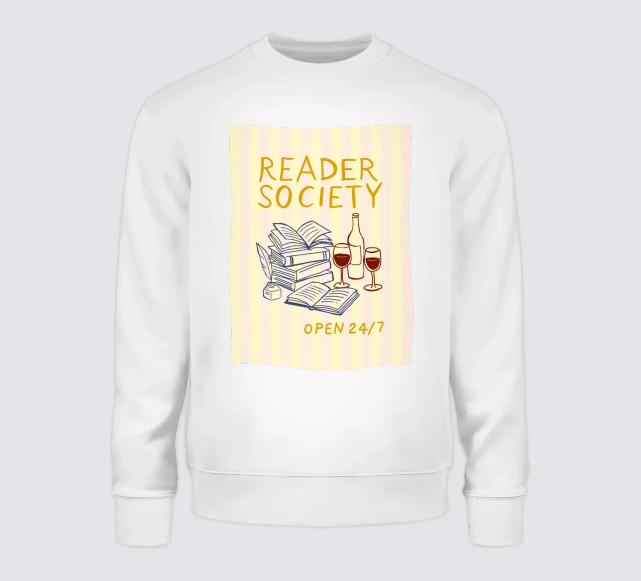 Reader Society open 24/7 felpa da Taika Tori Art