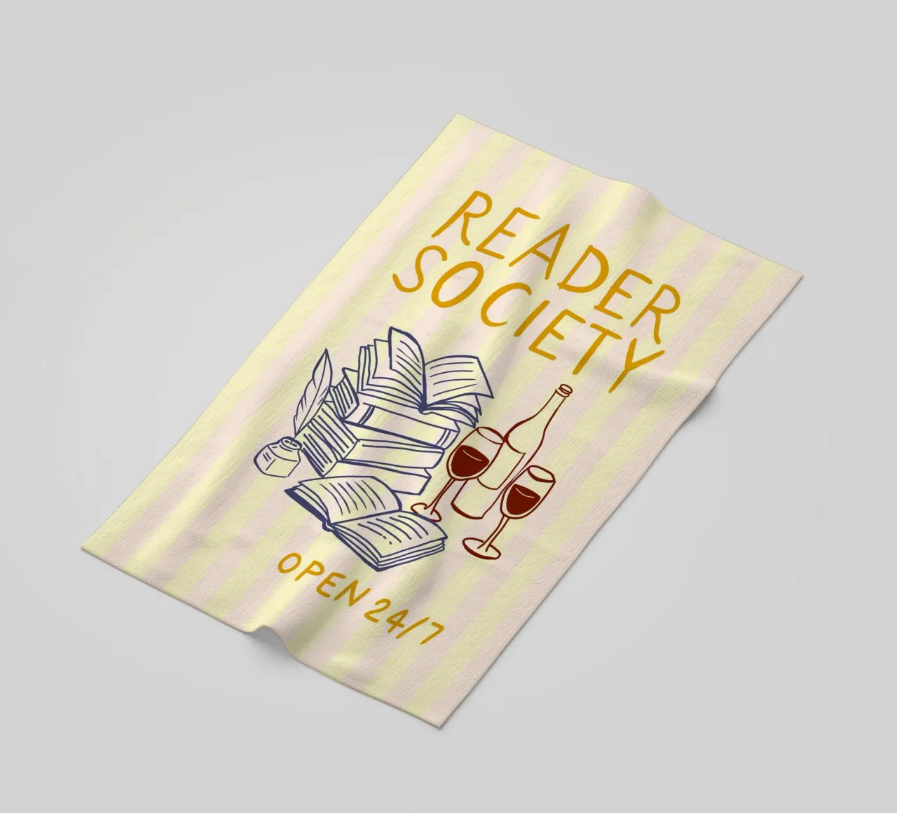 Reader Society open 24/7 telo mare da Taika Tori Art