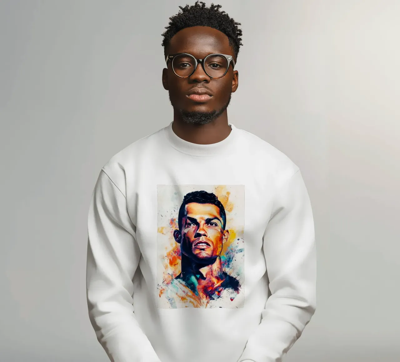 Cristiano Ronaldo grafitti splash art felpa da Lembayung art