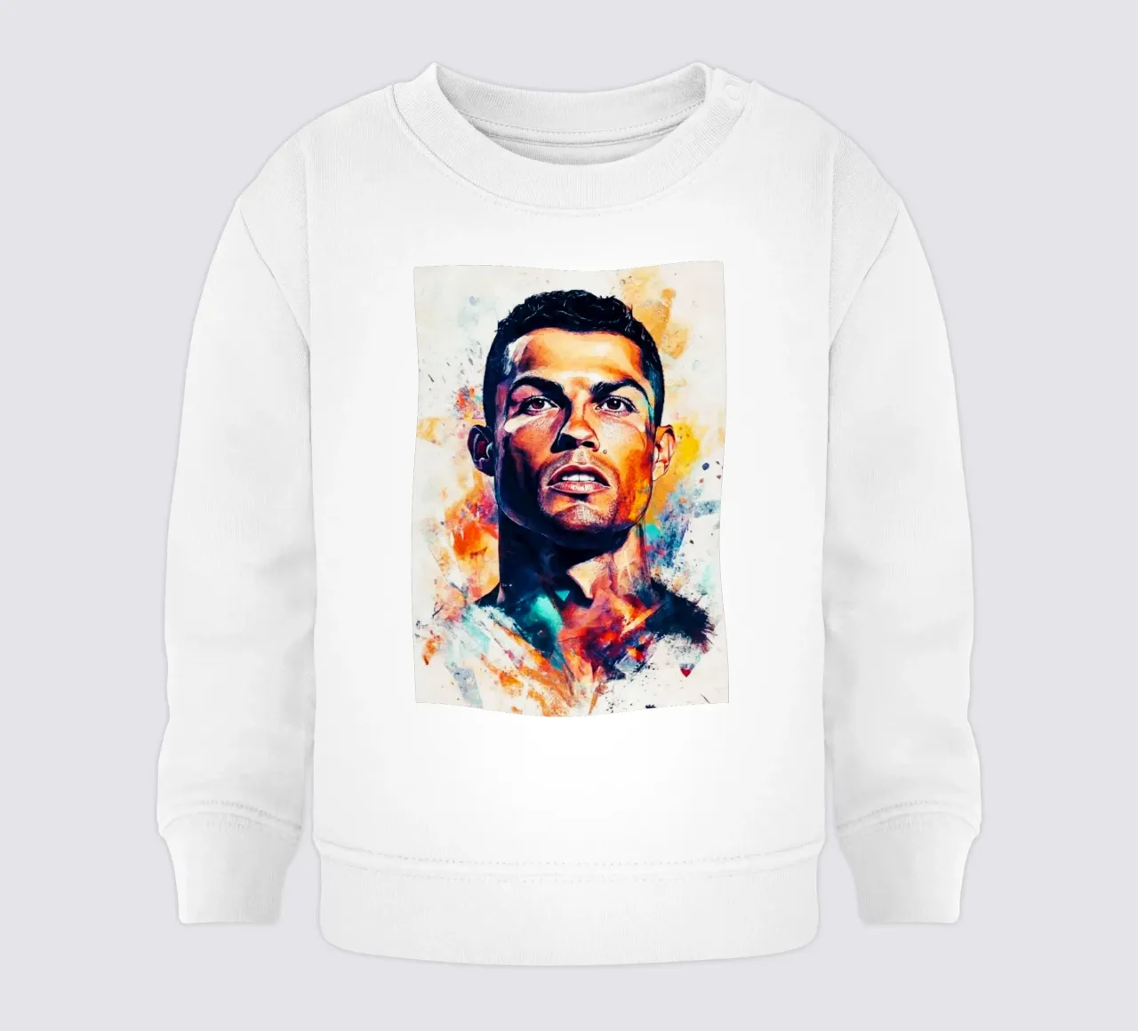 Cristiano Ronaldo grafitti splash art felpa neonato da Lembayung art
