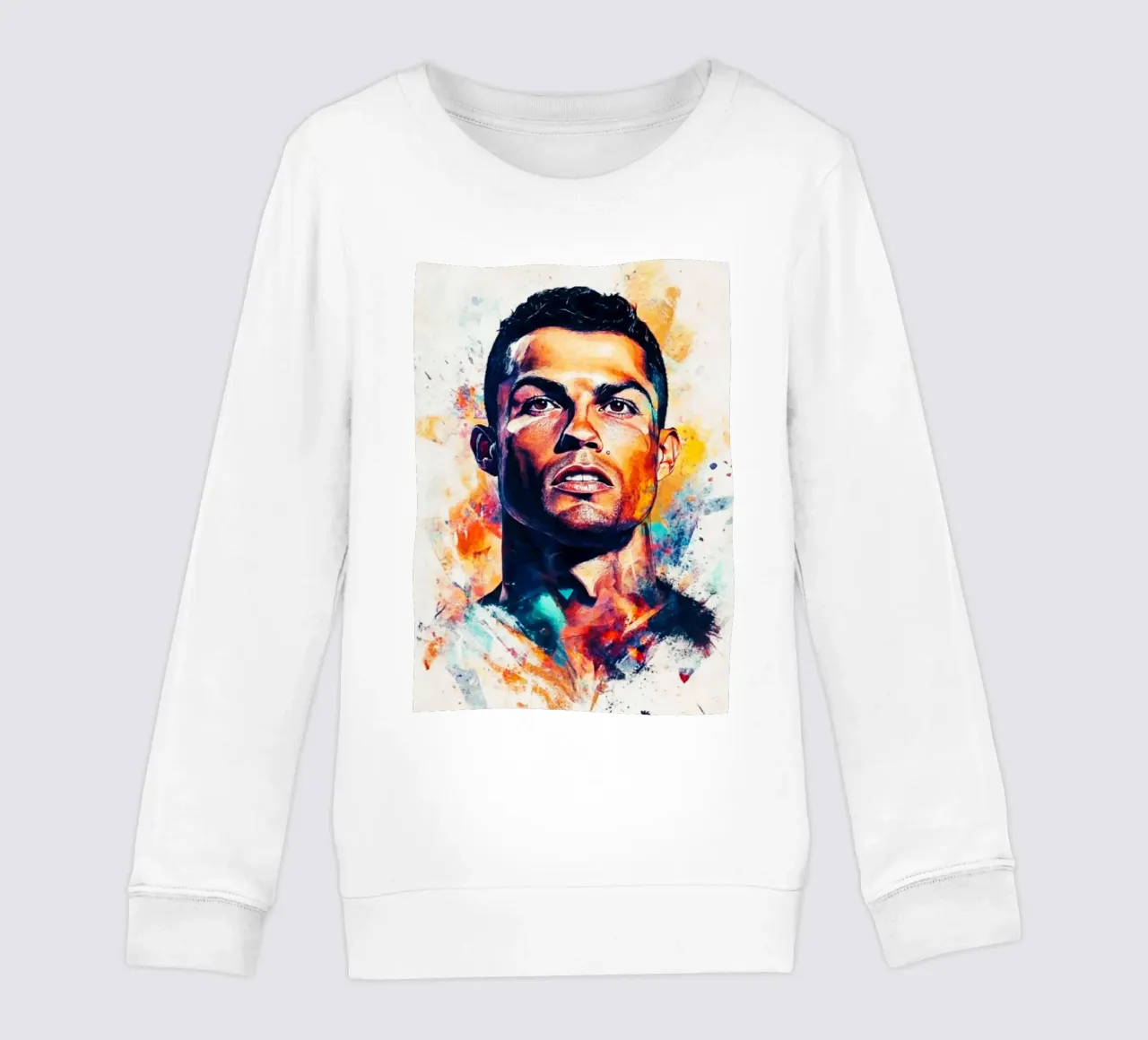 Cristiano Ronaldo grafitti splash art felpa bambino da Lembayung art