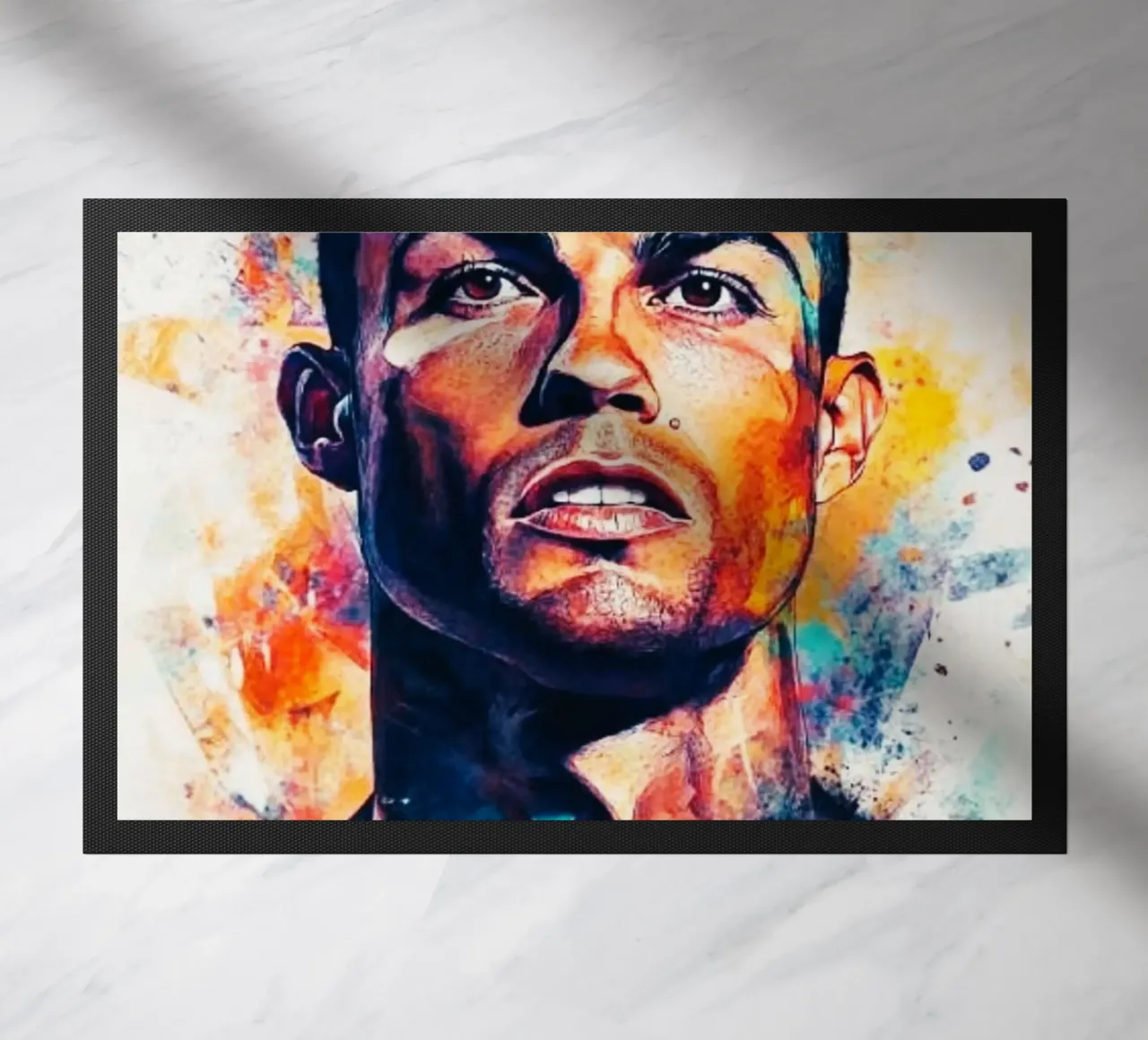 Cristiano Ronaldo grafitti splash art zerbino da Lembayung art
