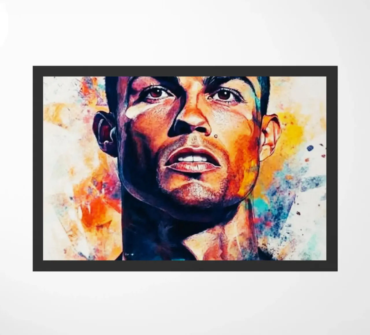 Cristiano Ronaldo grafitti splash art zerbino da Lembayung art