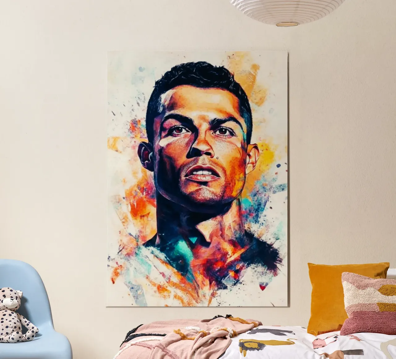 Cristiano Ronaldo grafitti splash art carta hahnemühle da Lembayung art