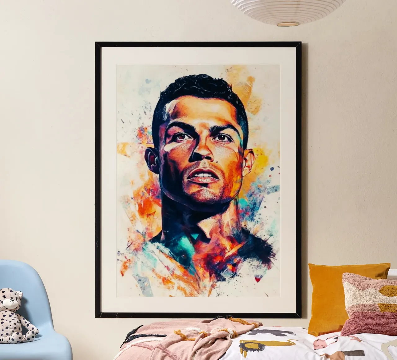 Cristiano Ronaldo grafitti splash art carta hahnemühle da Lembayung art