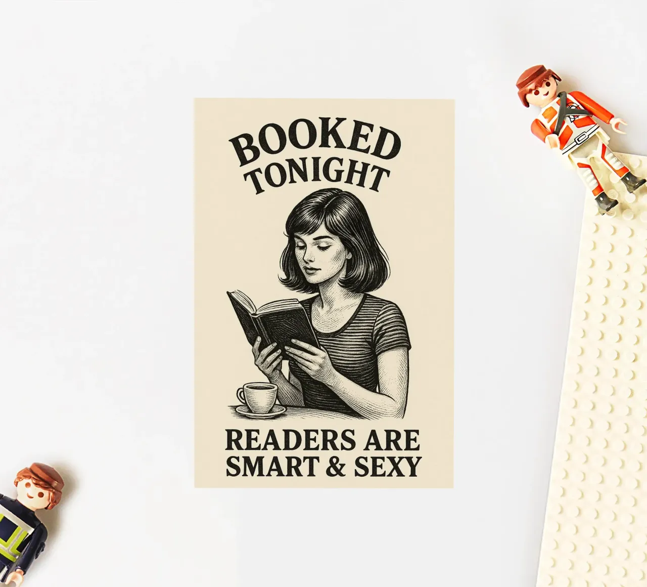 Booked tonight - Readers are smart and sexy sticker by Taika Tori Art