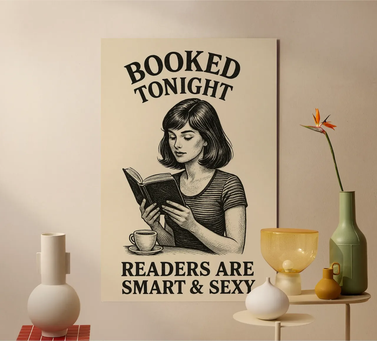 Booked tonight - Readers are smart and sexy alluminio dibond da Taika Tori Art