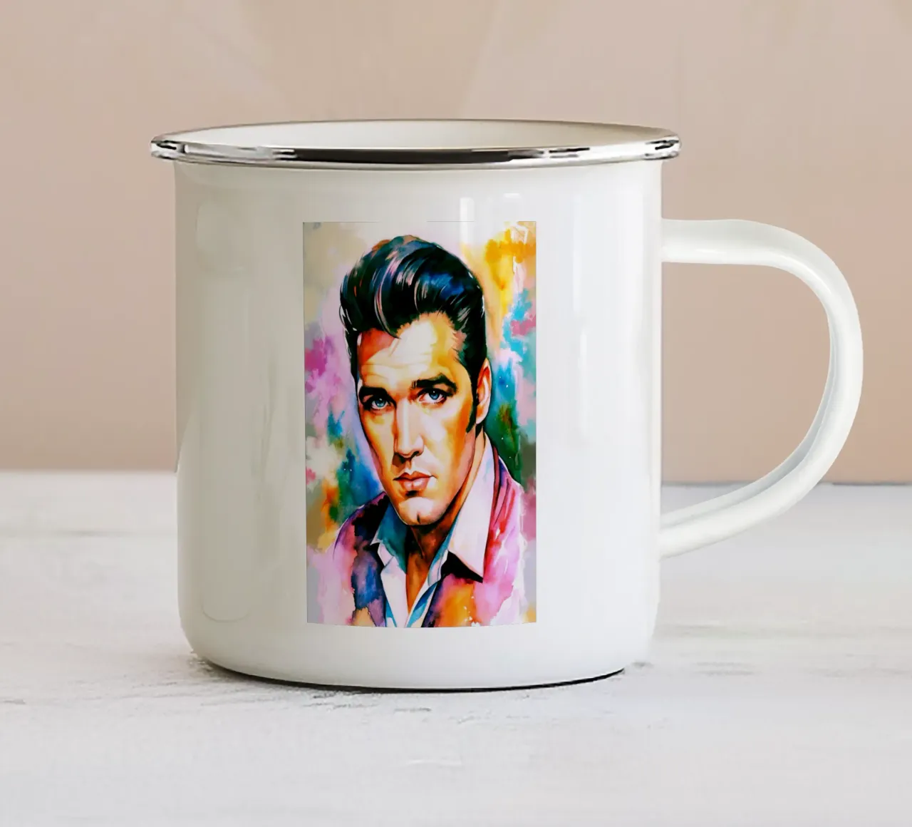 Elvis Presley art painting tazza in smalto da Lembayung art