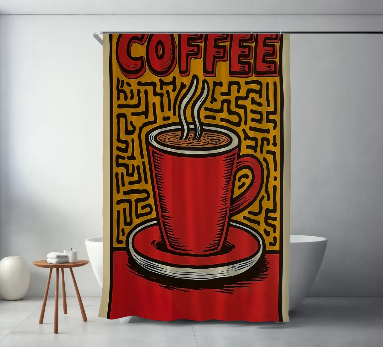 Caffè tenda da doccia da Pictura