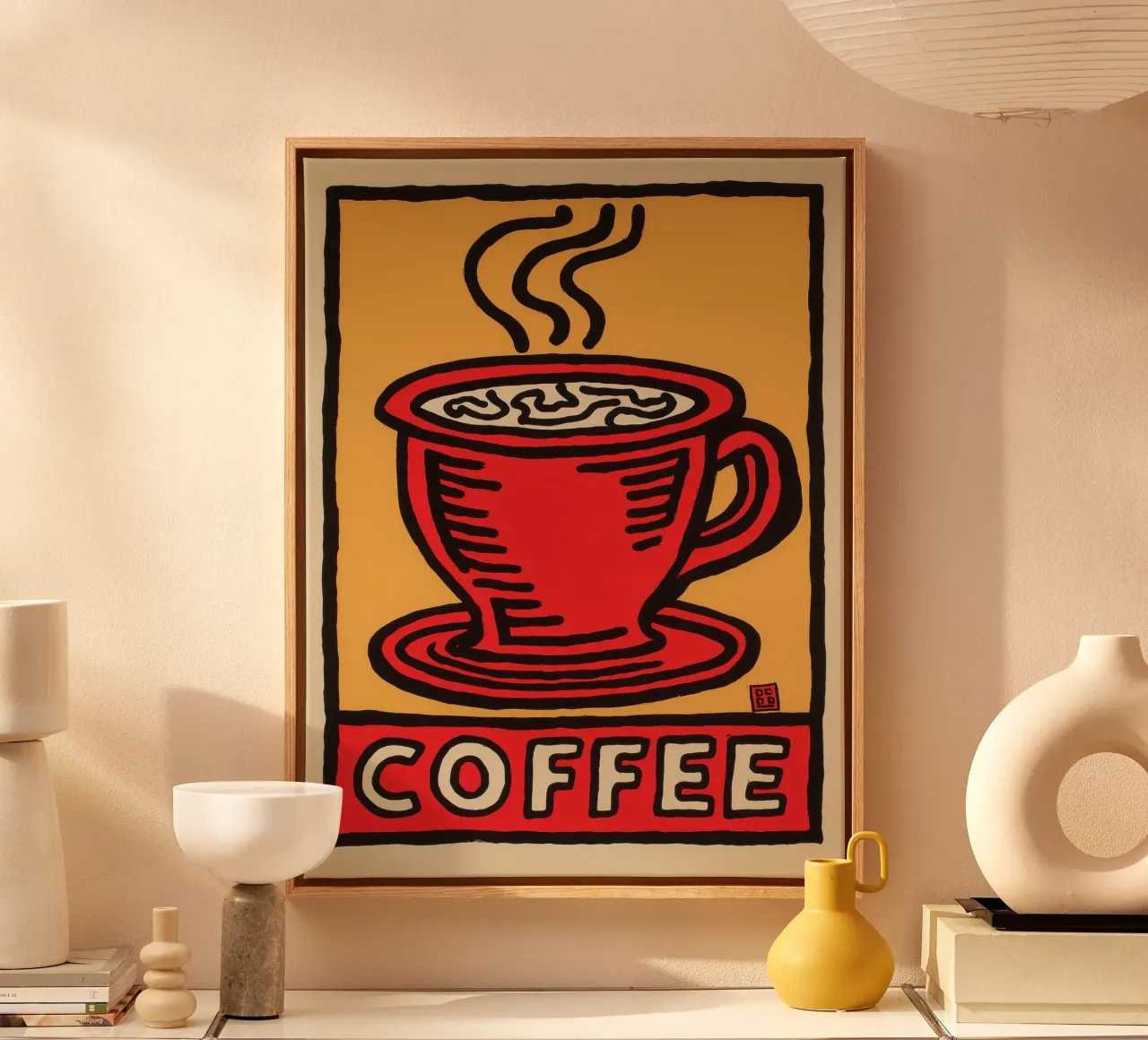 Caffè tela con Cornice a cassetta da Pictura