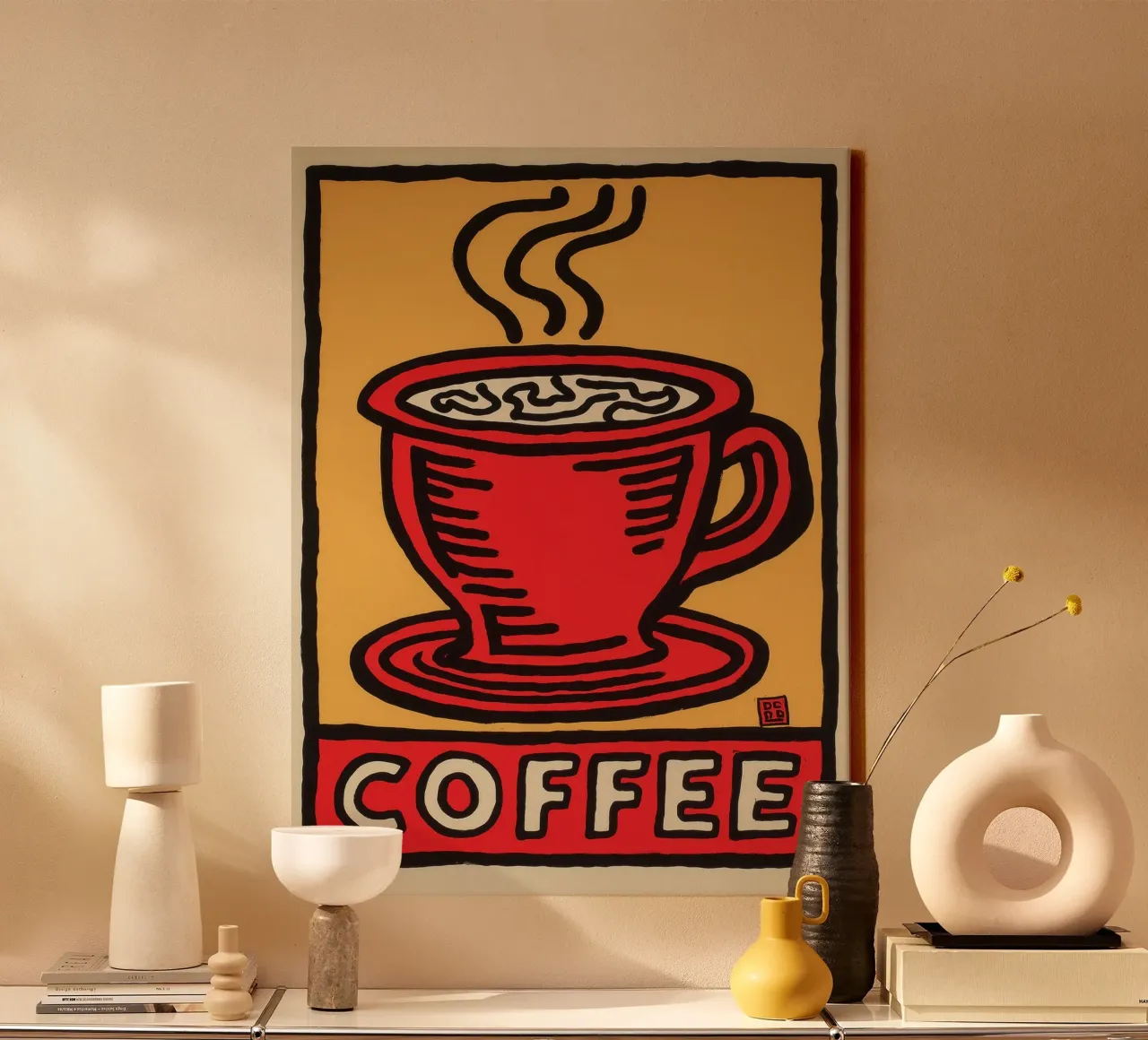 Caffè tela con Cornice a cassetta da Pictura