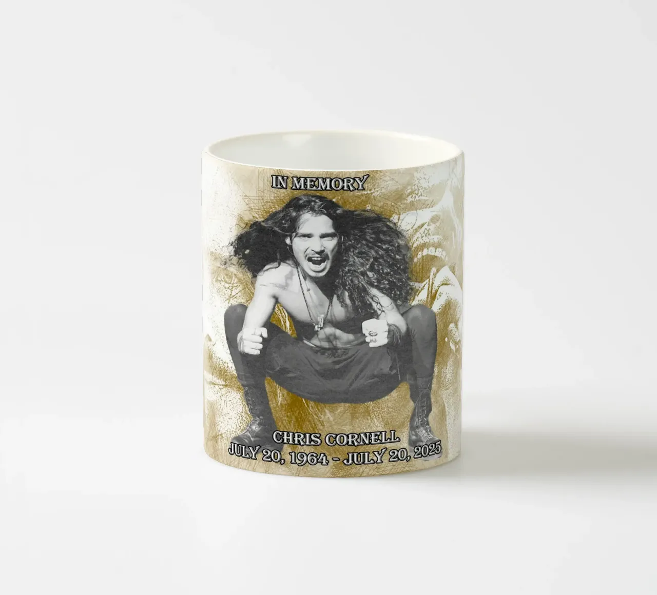in memoria di Chris Cornell tazza in ceramica da Abasa Inaraya