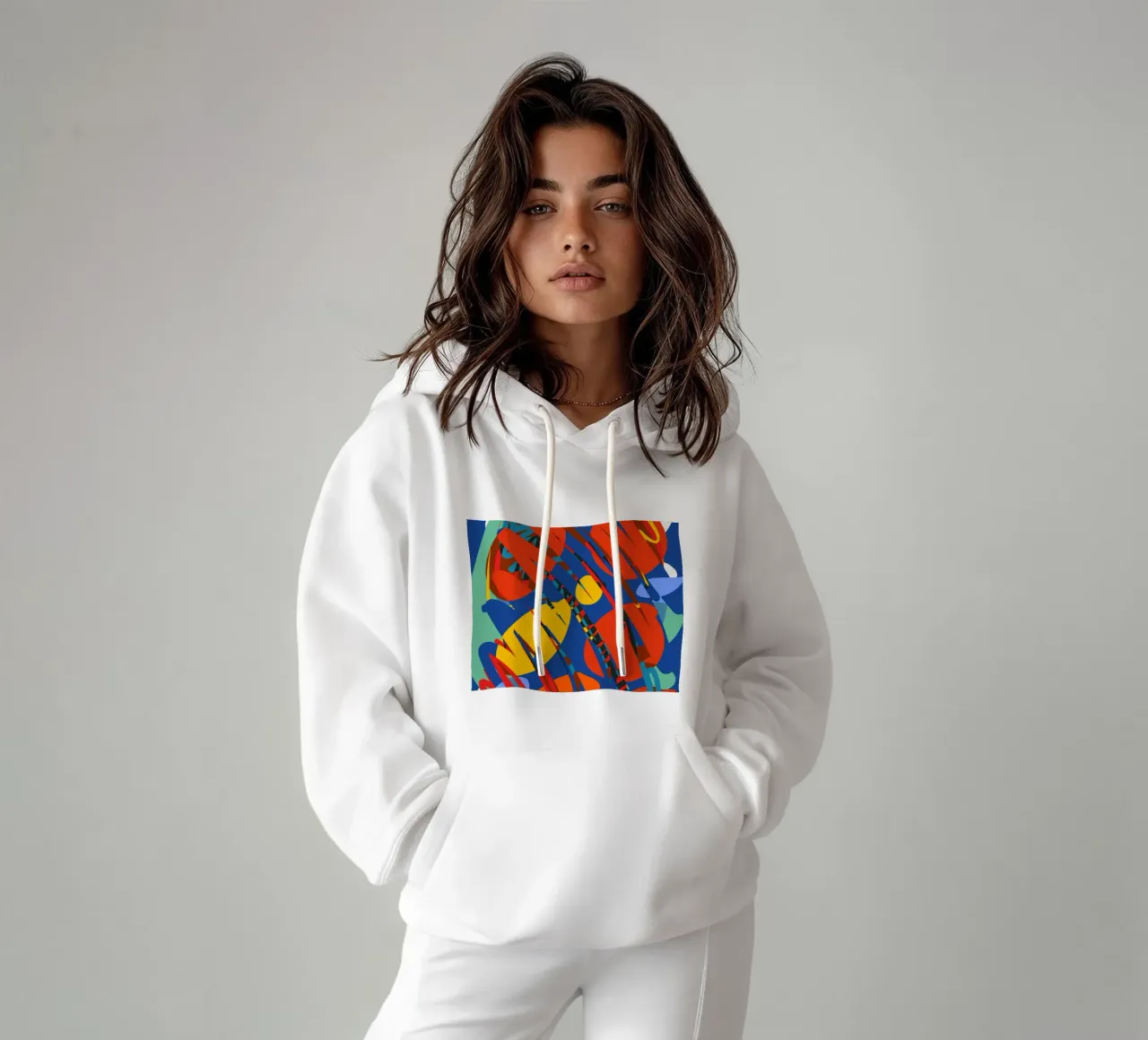 Explosion of Colour: Radiant Geometric Abstract Art hoodie by Abstract and Patterns