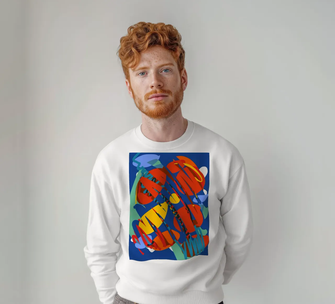 Explosión de color: arte abstracto geométrico radiante sudadera de Abstract and Patterns