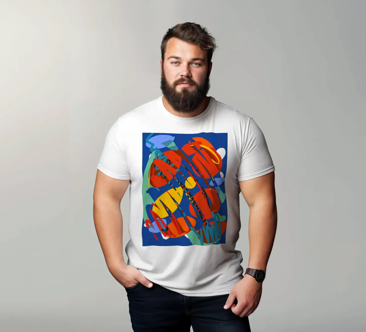 Explosion der Farben: Explodierende abstrakt-geometrische Kunst T-Shirt von Abstract and Patterns