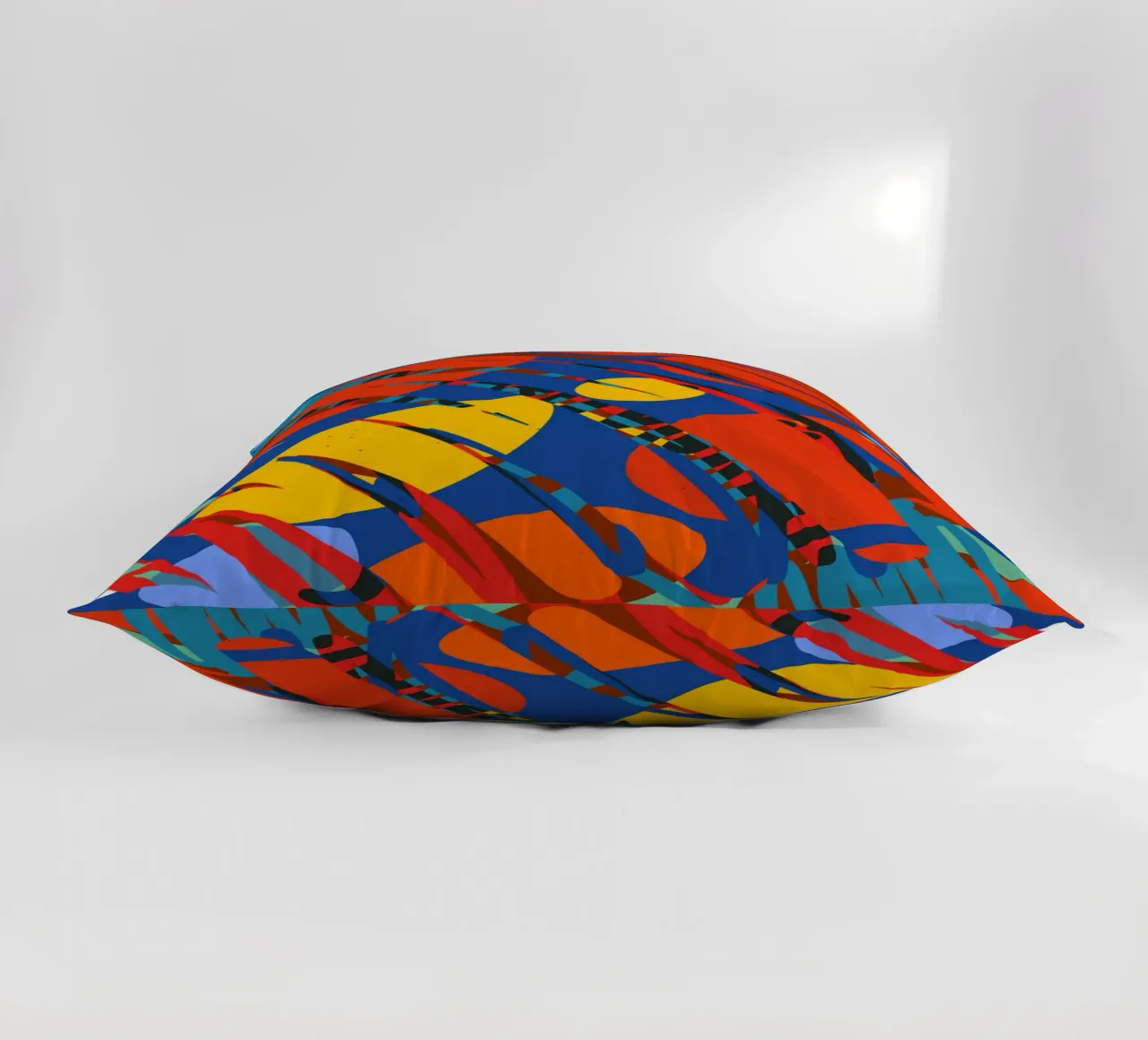 Explosion of Colour: Radiant Geometric Abstract Art decorative cushion by Abstract and Patterns