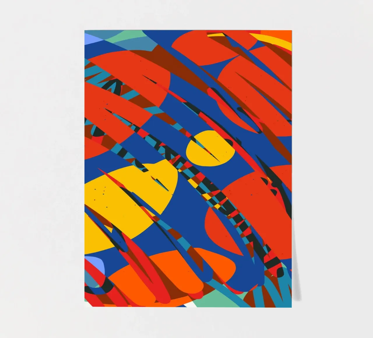 Explosion der Farben: Explodierende abstrakt-geometrische Kunst Stickerbogen von Abstract and Patterns