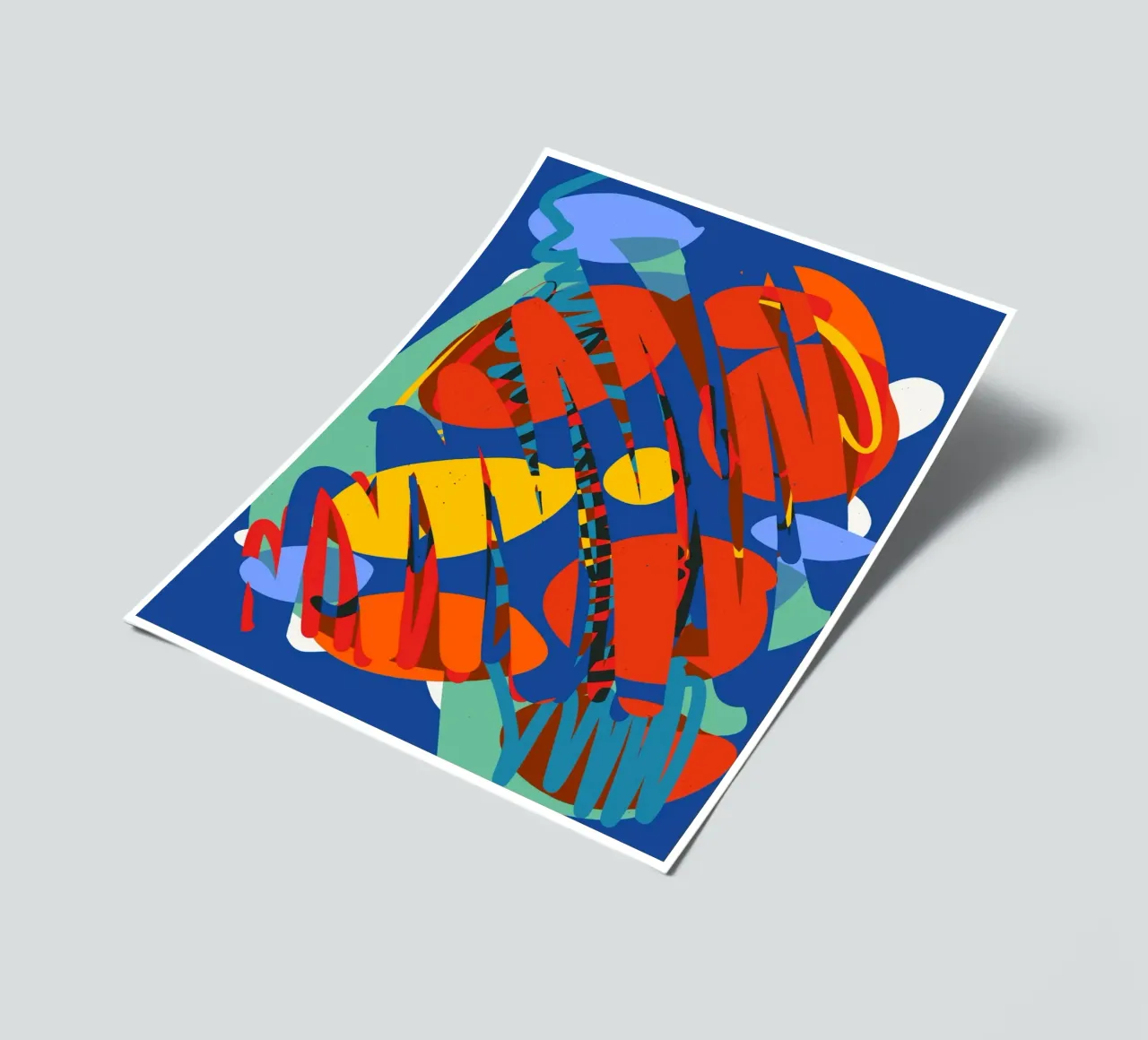 Explosion der Farben: Explodierende abstrakt-geometrische Kunst Stickerbogen von Abstract and Patterns