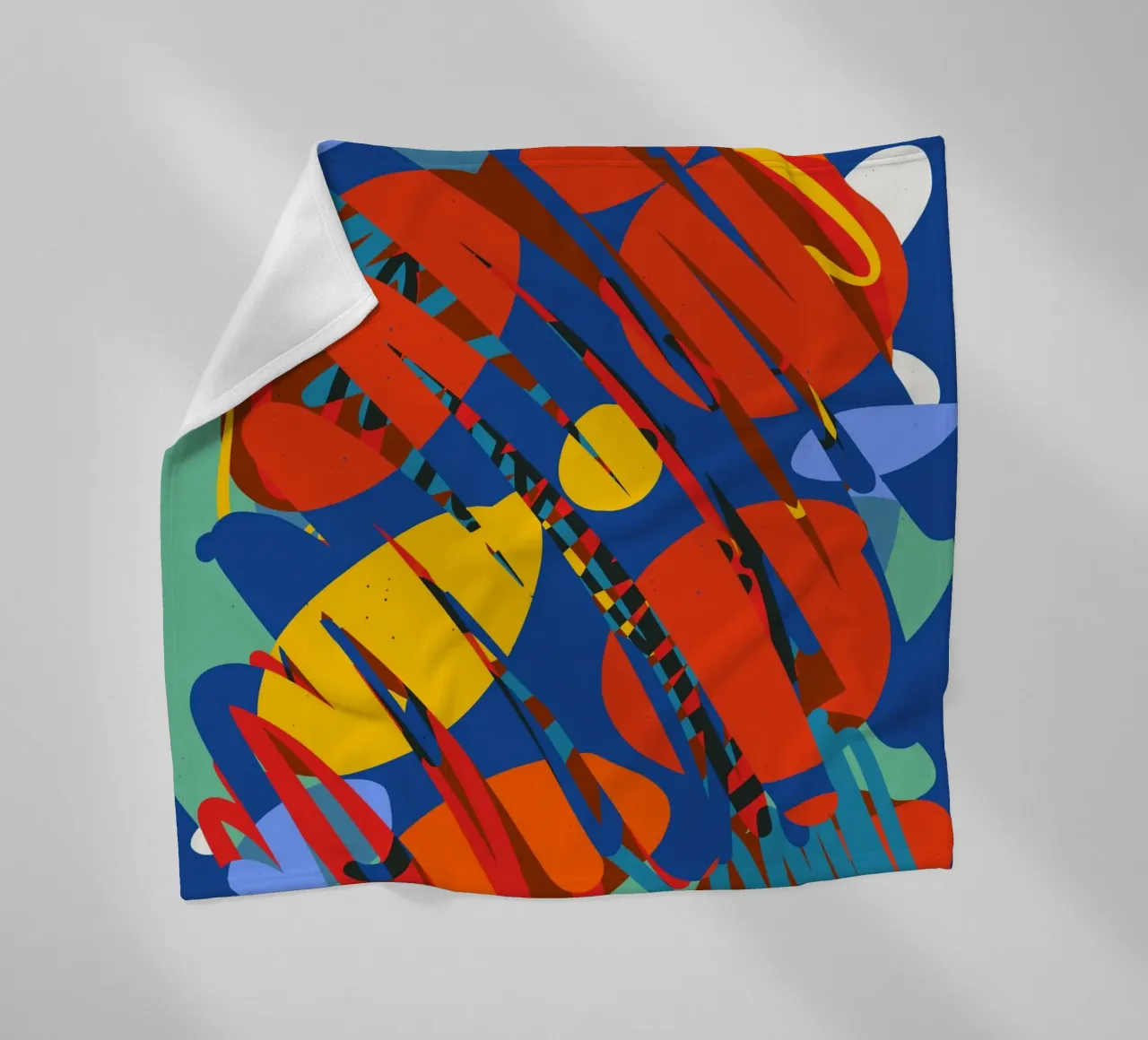 Explosion der Farben: Explodierende abstrakt-geometrische Kunst Fleecedecke von Abstract and Patterns