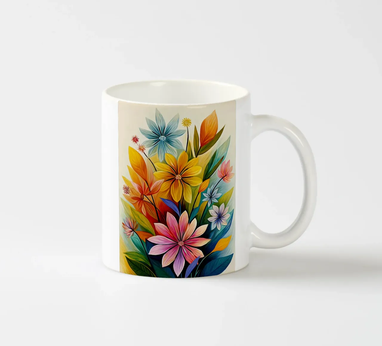 Fiori colorati tazza in ceramica da Pictura
