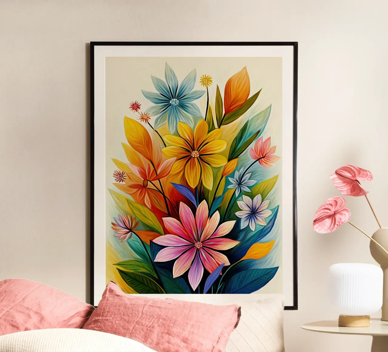 Fiori colorati carta hahnemühle da Pictura