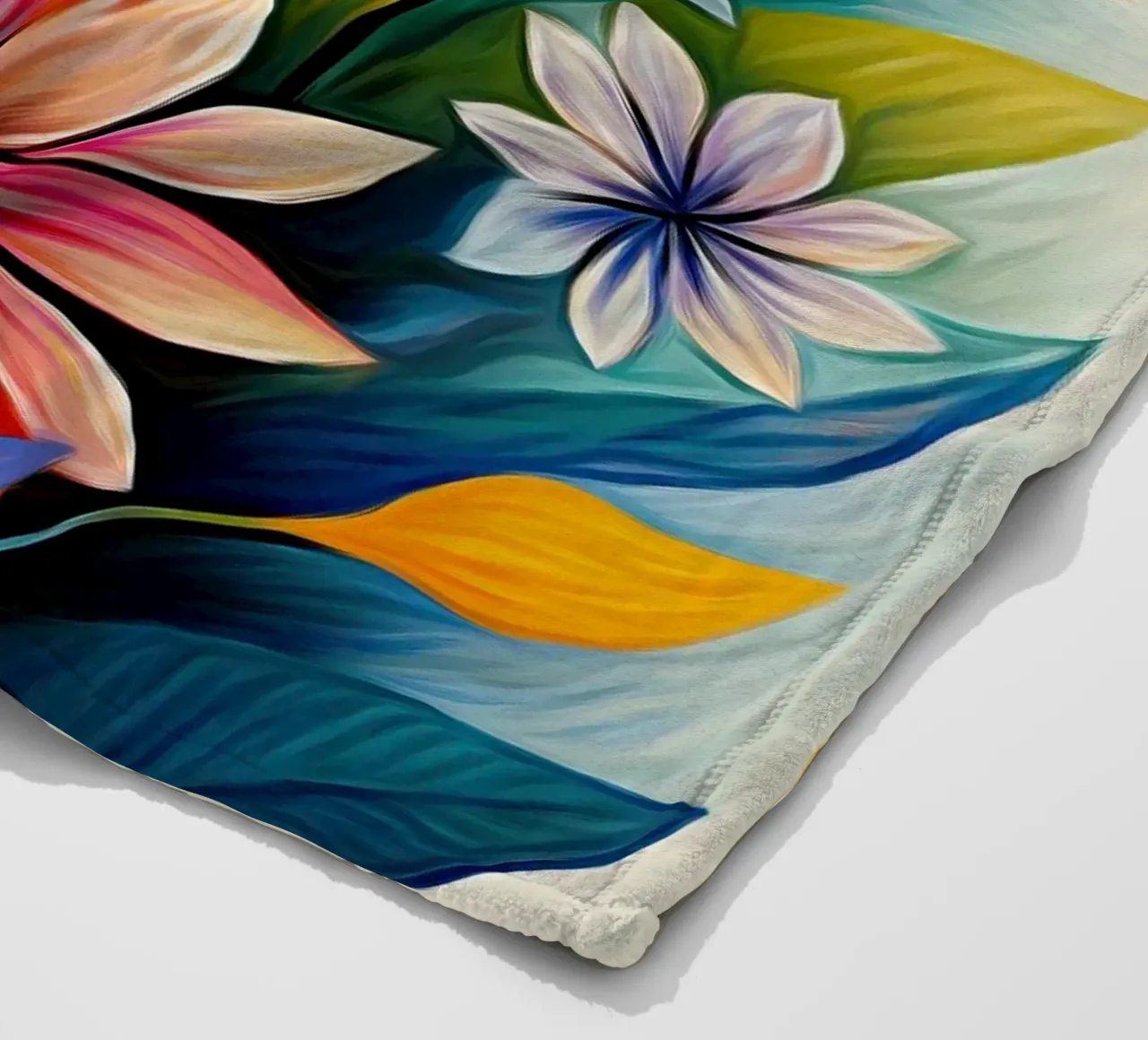 Fiori colorati coperta in pile da Pictura
