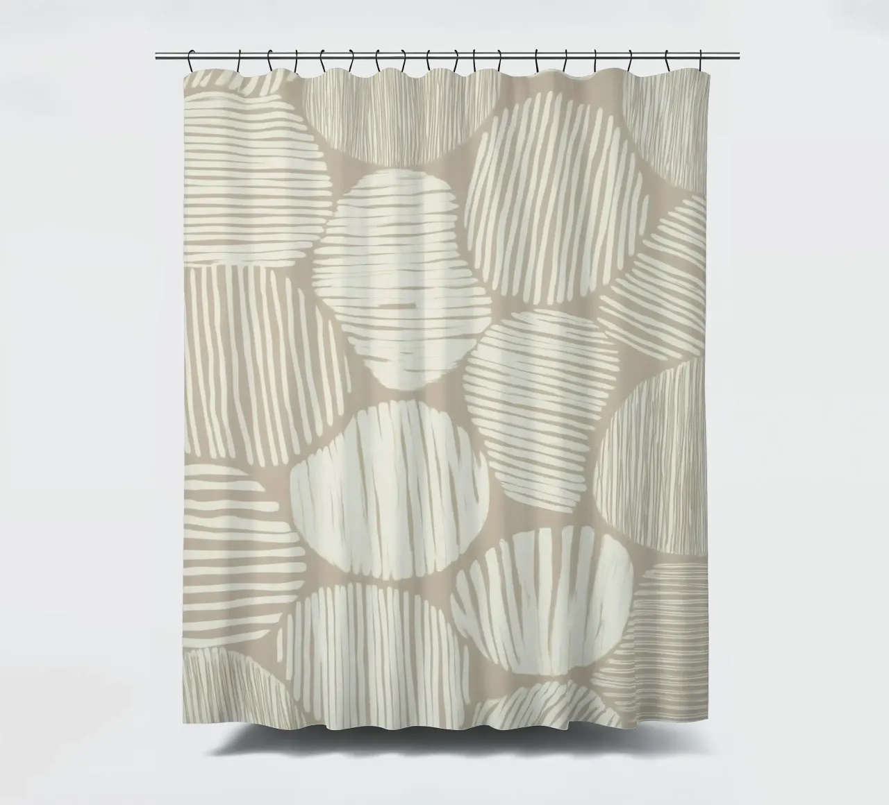 Abstract in creme tinten shower curtain by Pictura