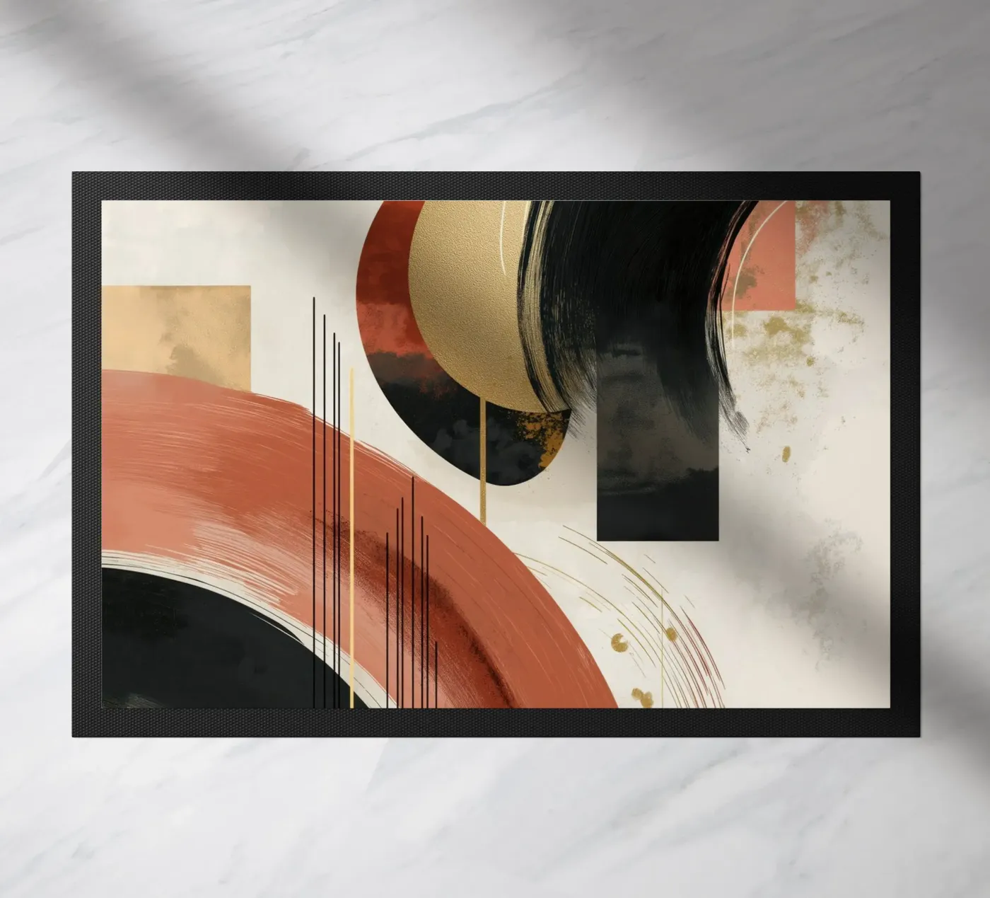 Abstracte vormen deurmat van Pictura