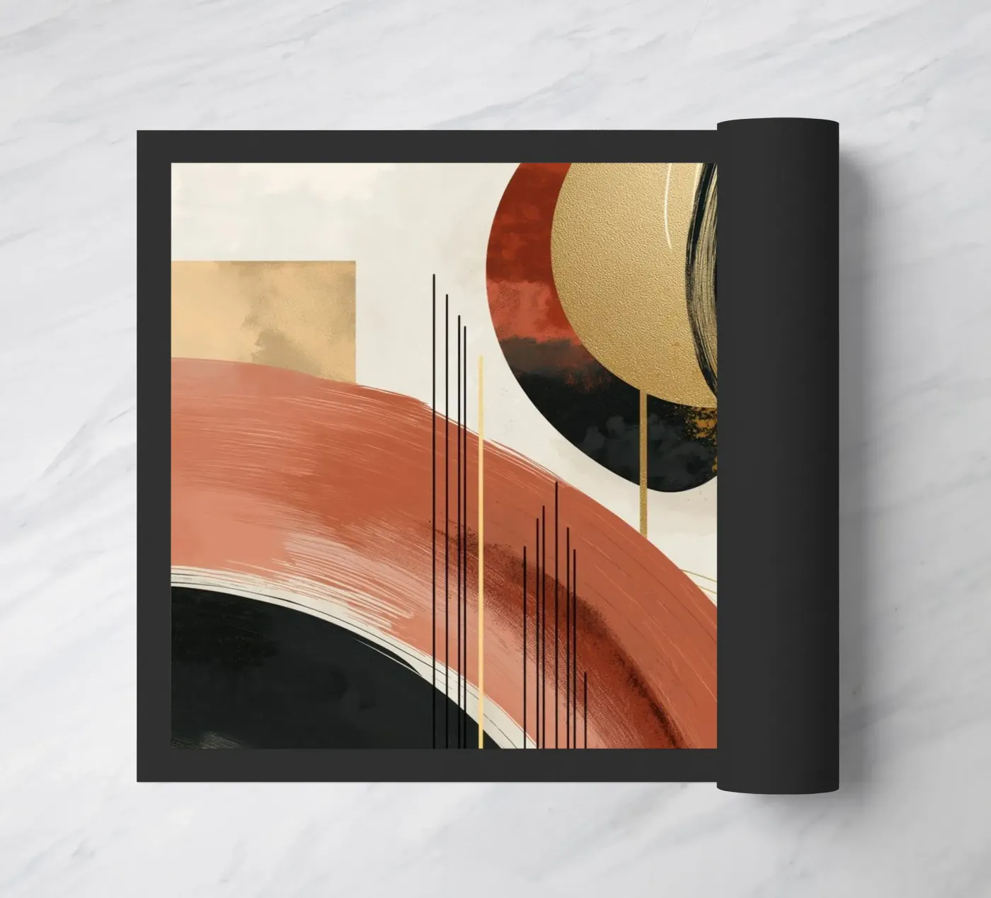 Abstracte vormen deurmat van Pictura