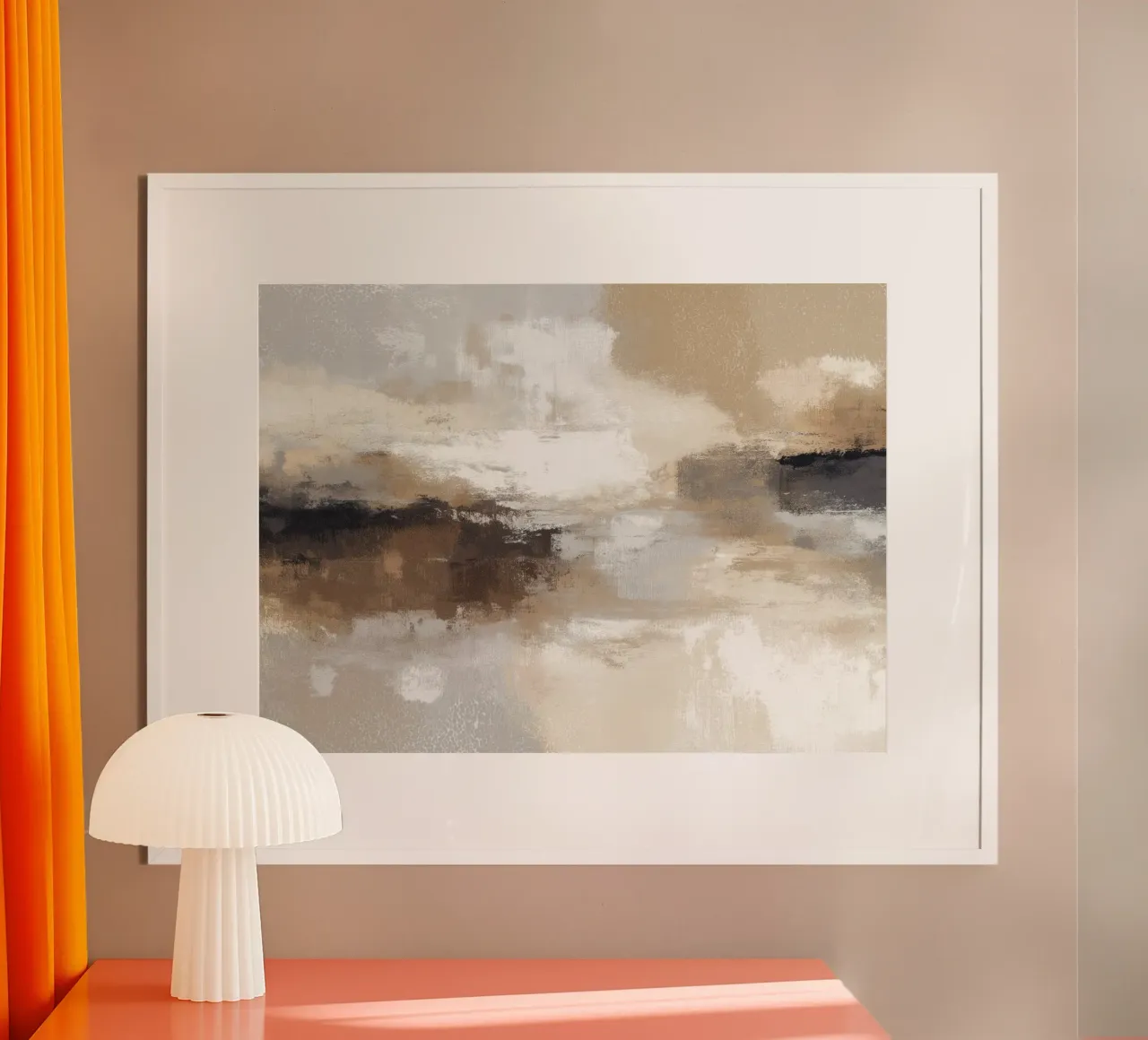 Abstract in brown colours poster by Pictura