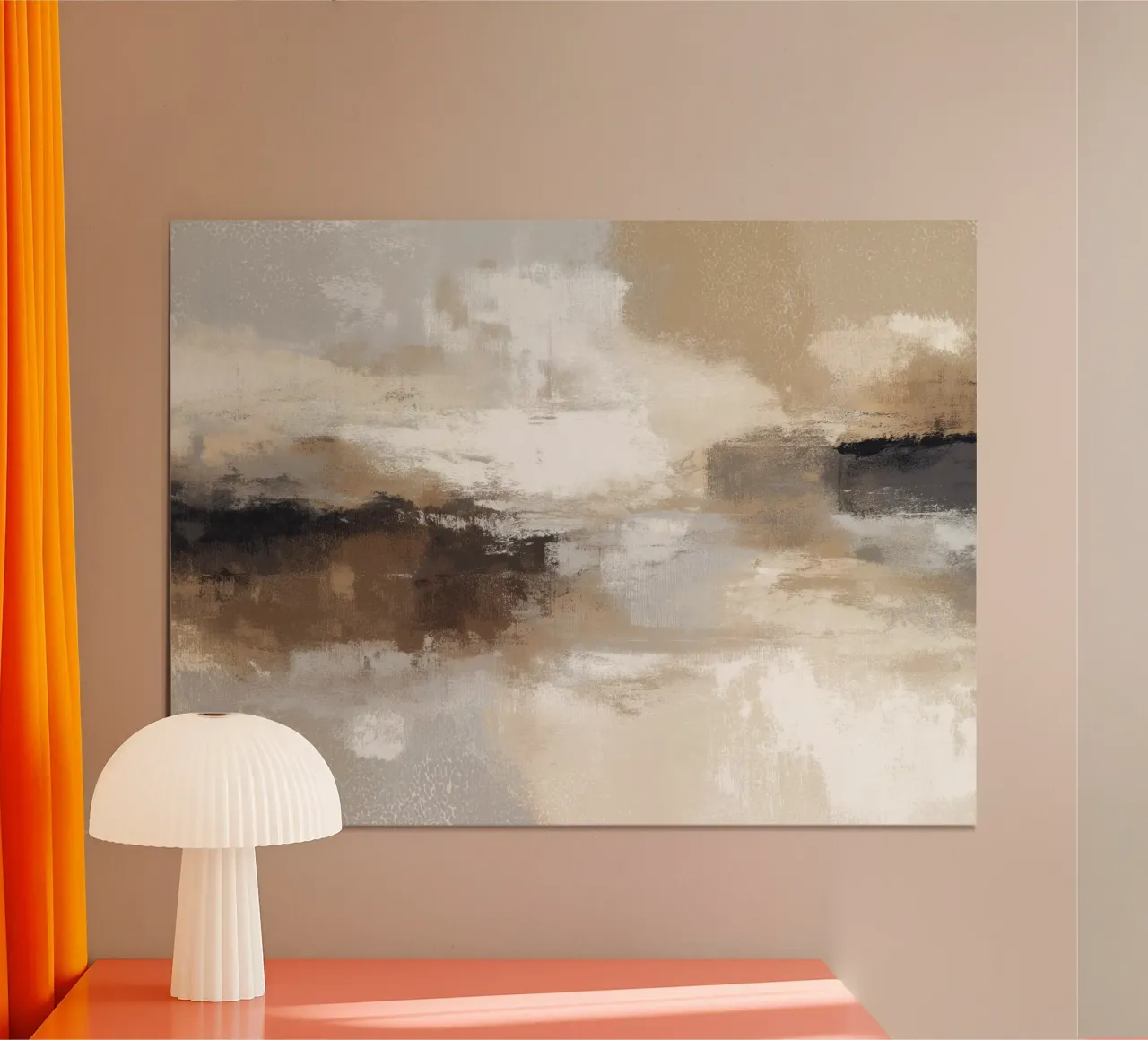 Abstract in brown colours poster by Pictura