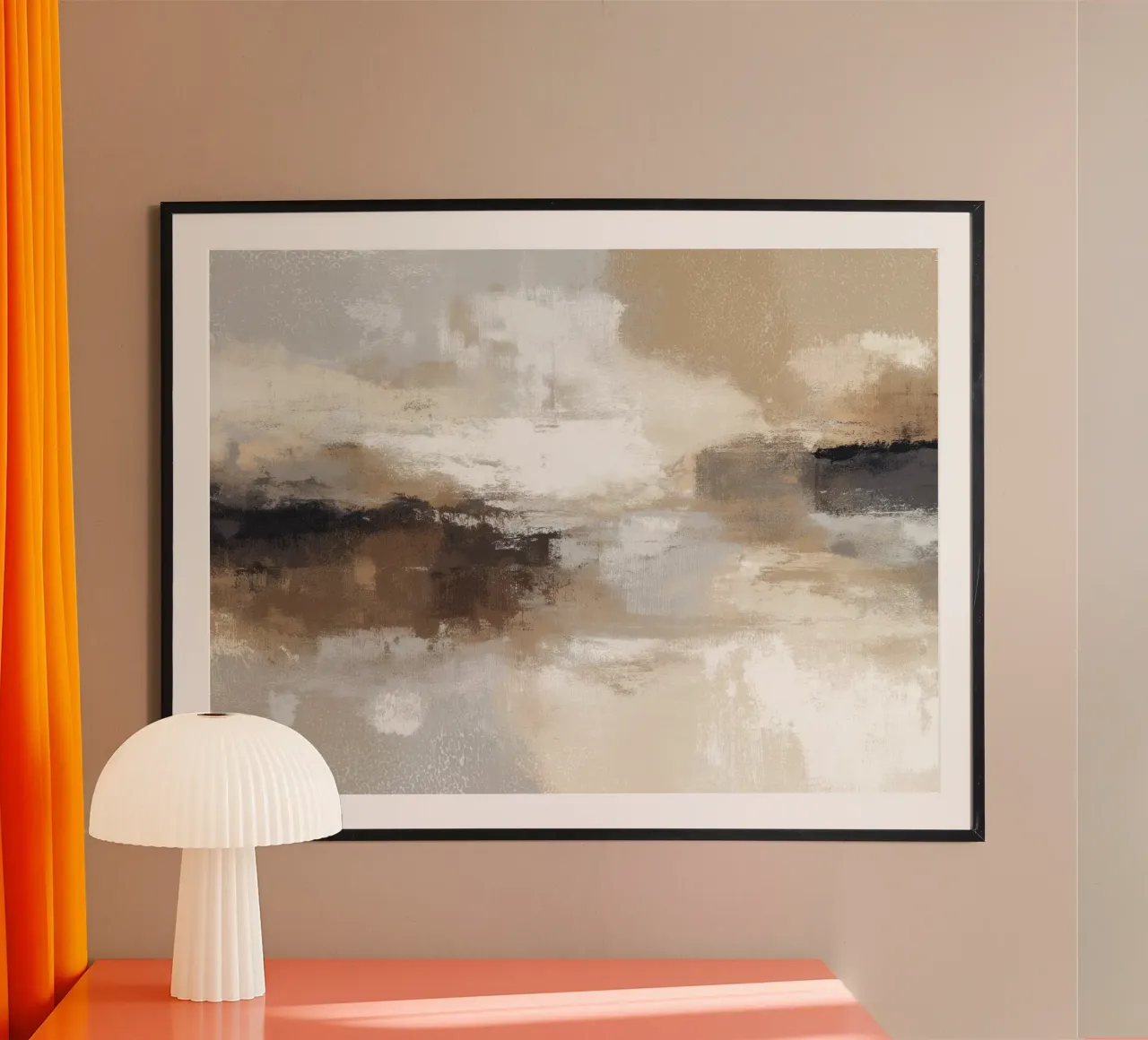 Abstract in brown colours poster by Pictura