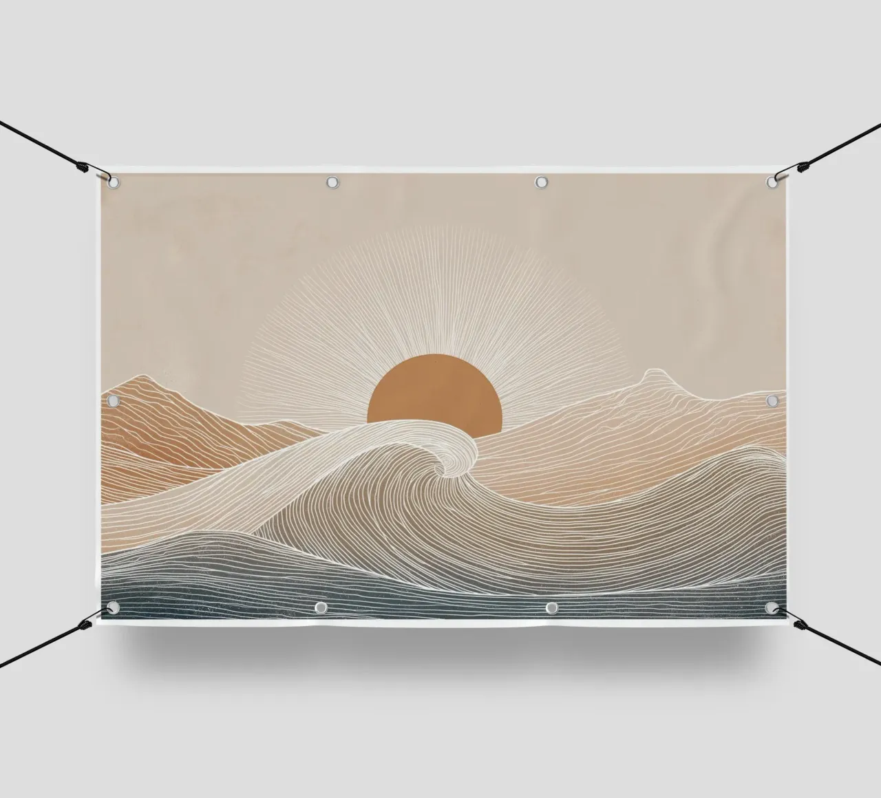 Tramonto dai colori tenui telo in pvc da Pictura