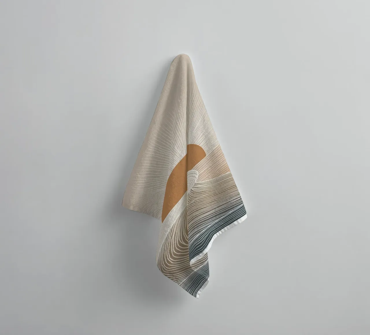 Sunset in soft colours towel by Pictura