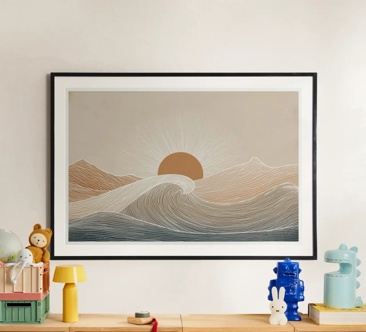 Sunset in soft colours poster by Pictura