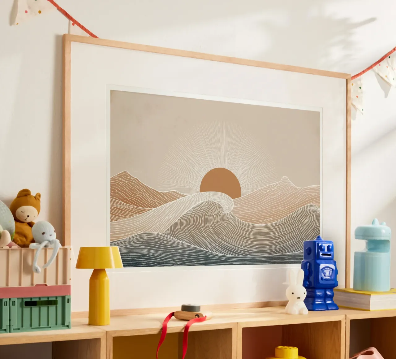Sunset in soft colours poster by Pictura