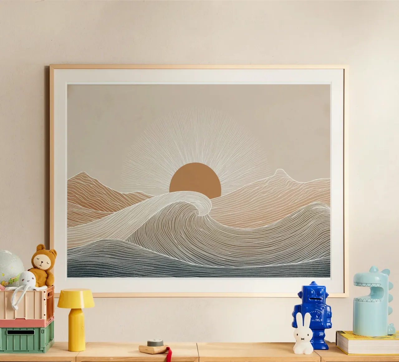 Sunset in soft colours poster by Pictura