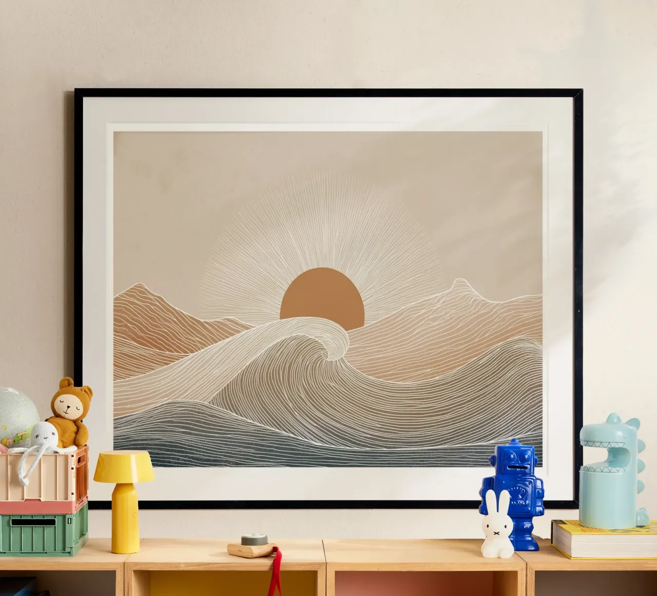 Sunset in soft colours poster by Pictura