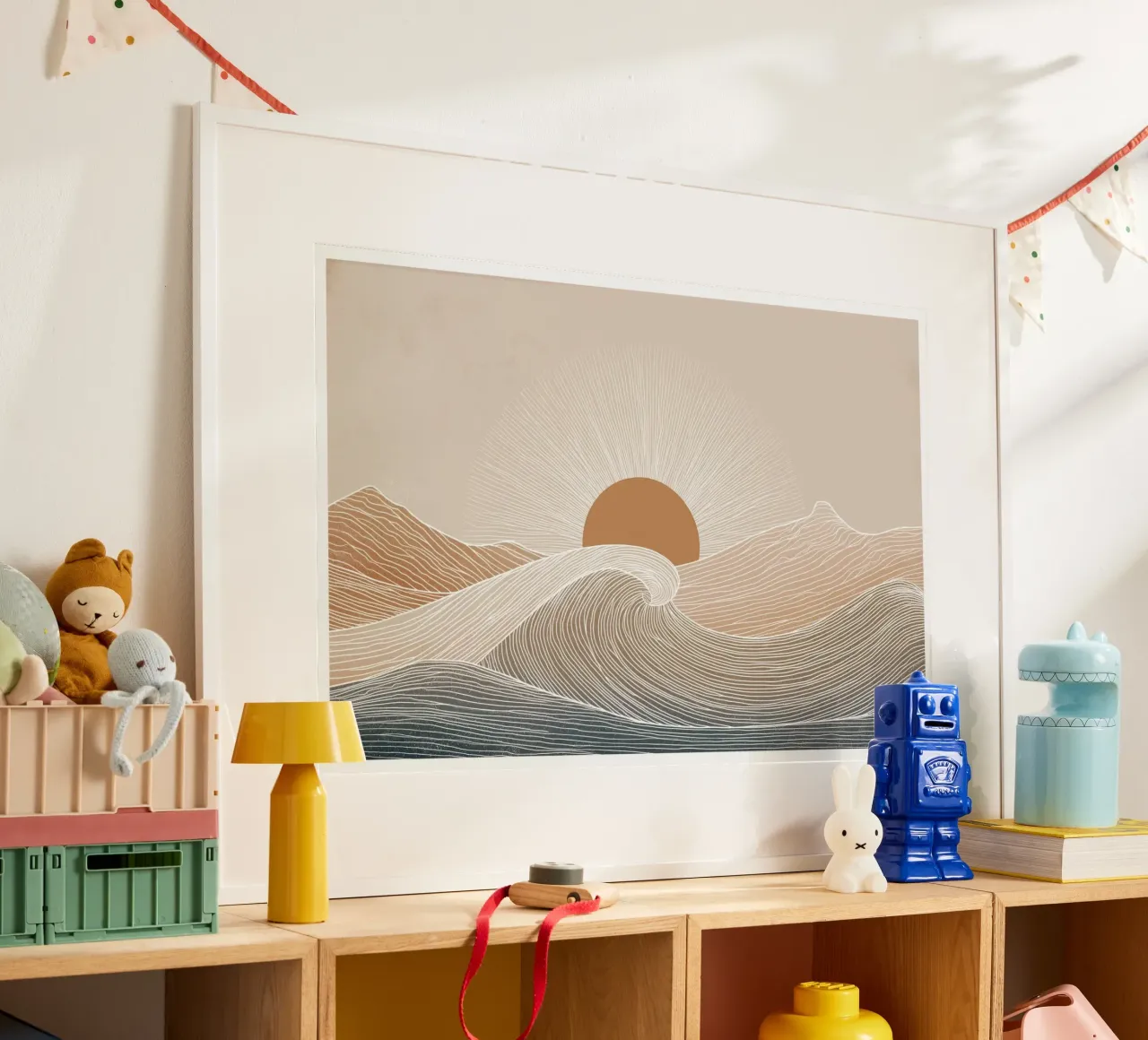 Sunset in soft colours poster by Pictura