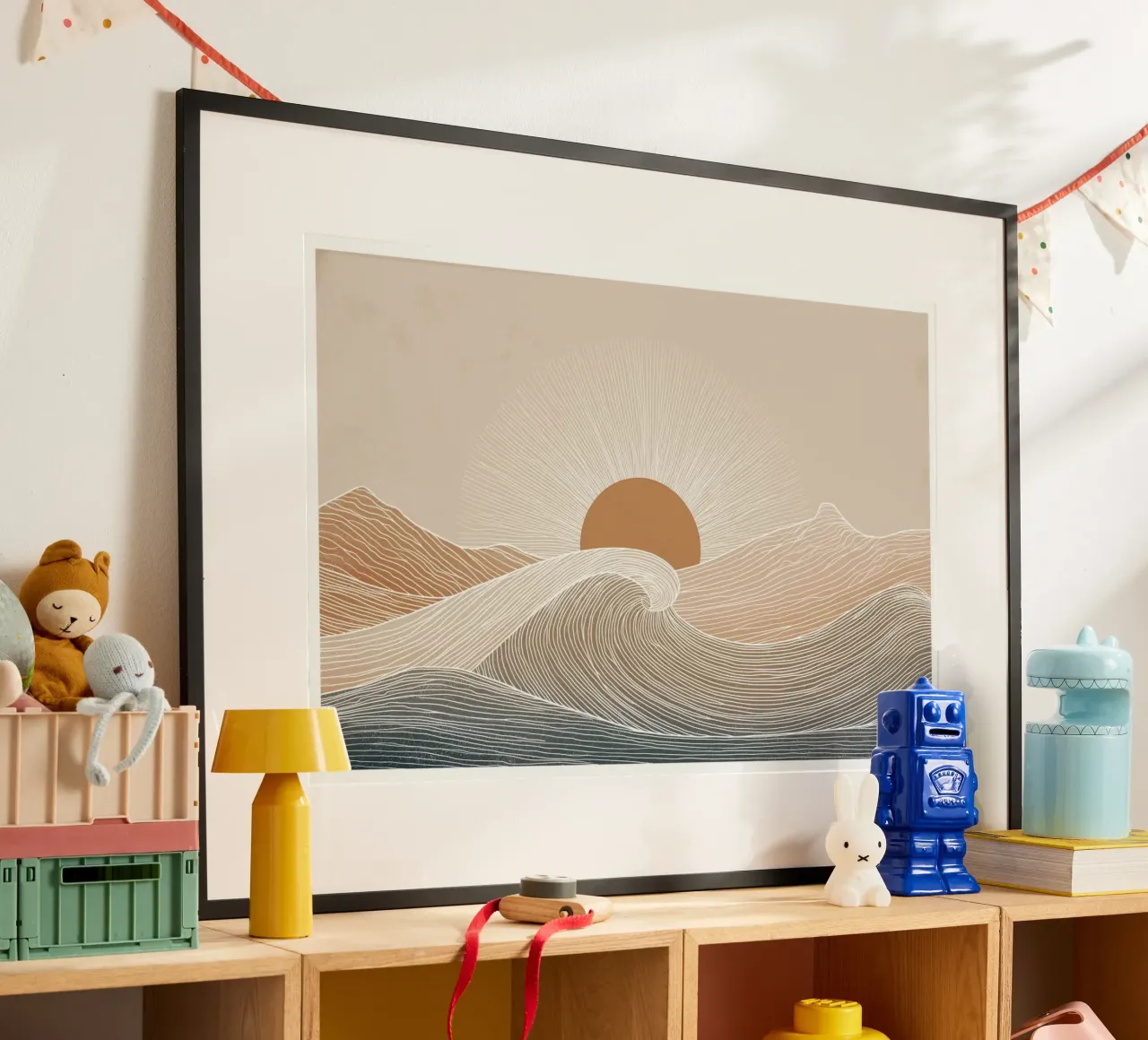 Sunset in soft colours poster by Pictura