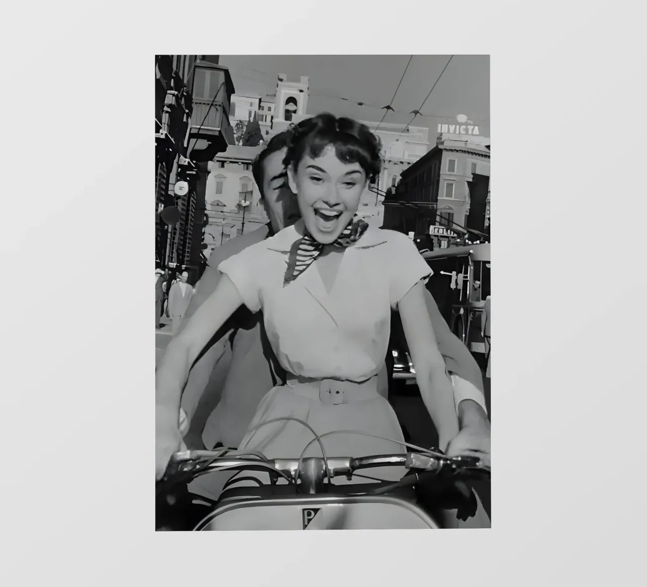 Audrey Hepburn, pellicola backlit da Low poly art