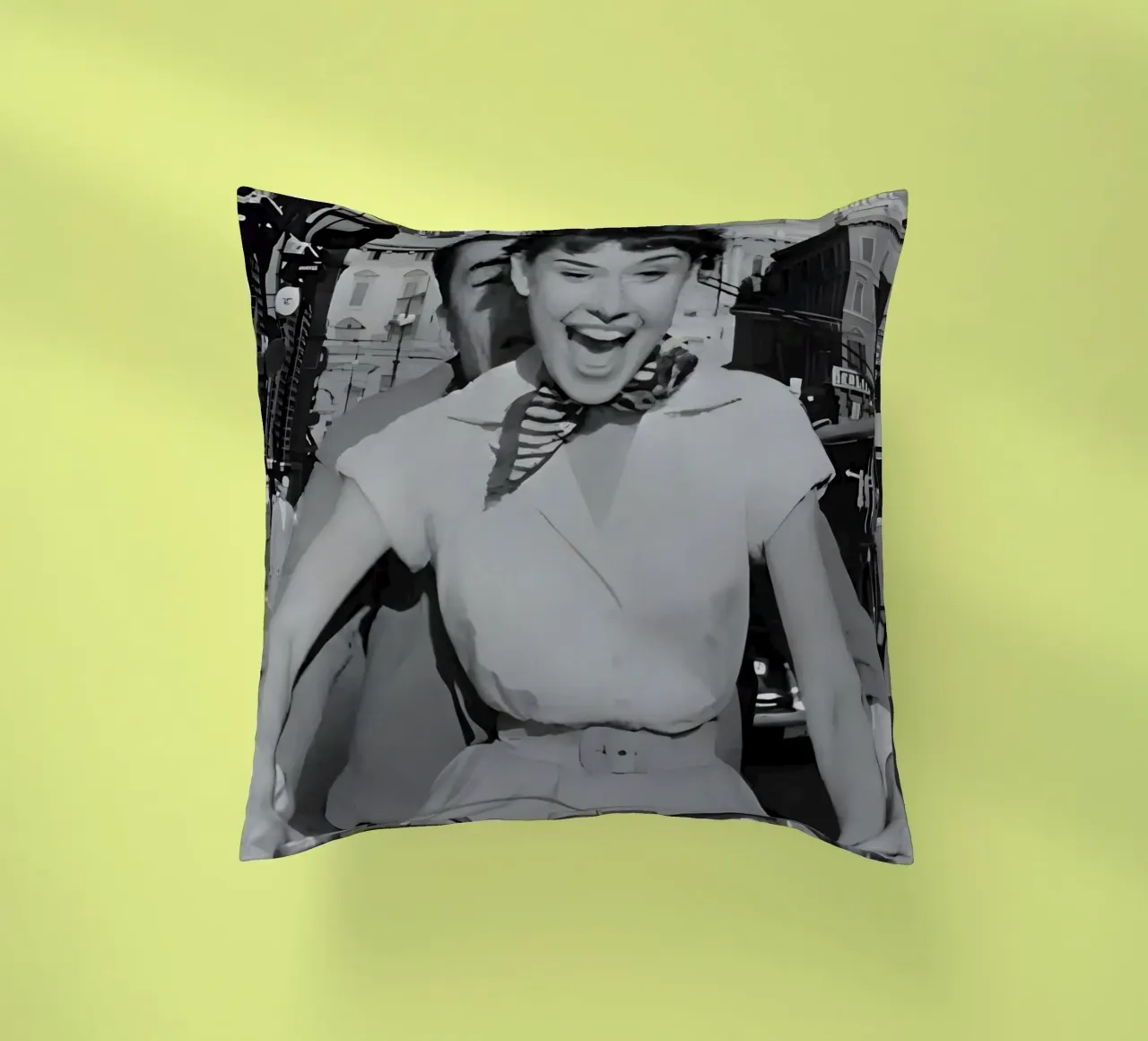 Audrey Hepburn, cuscino da Low poly art