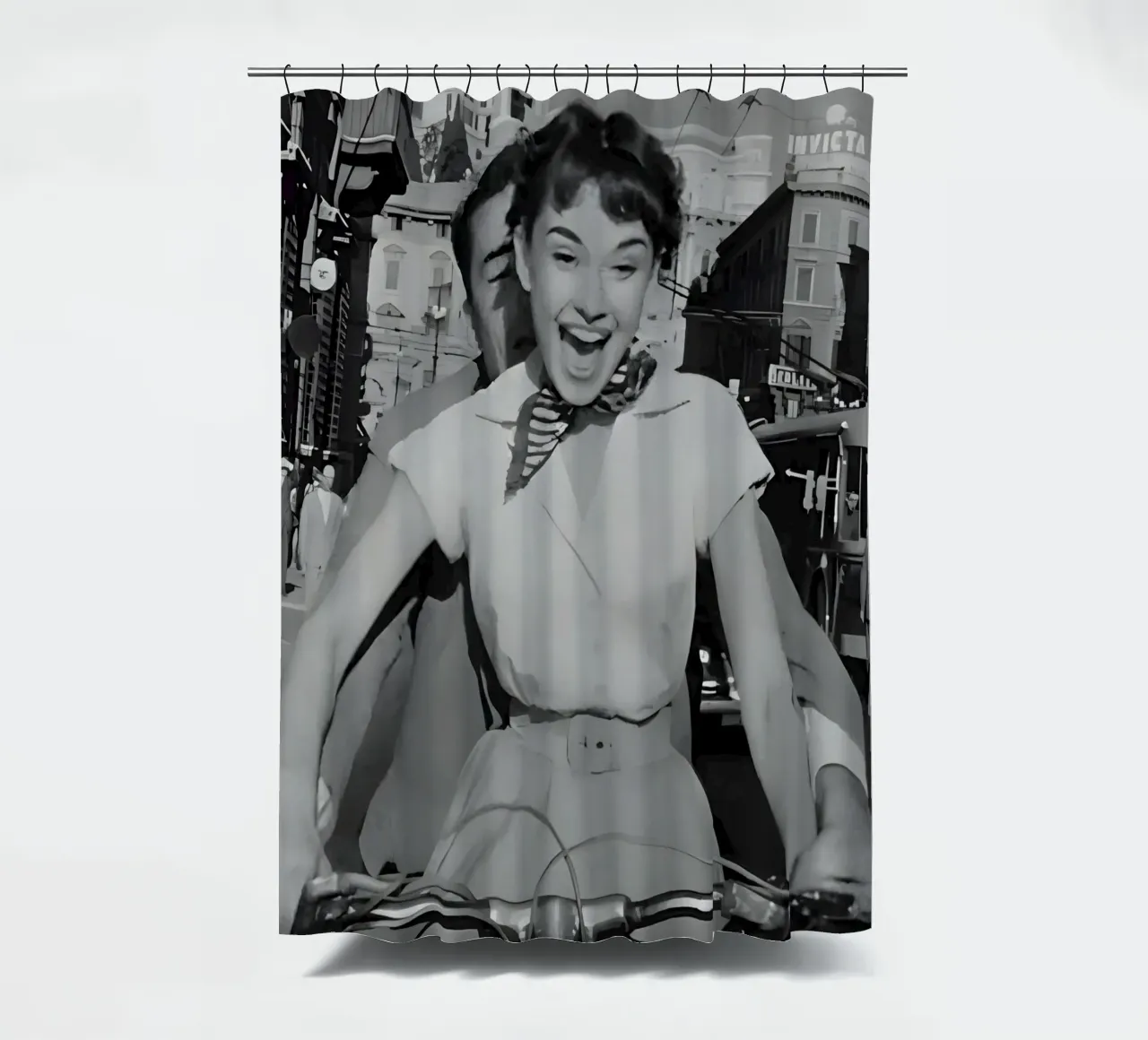 Audrey Hepburn, tenda da doccia da Low poly art