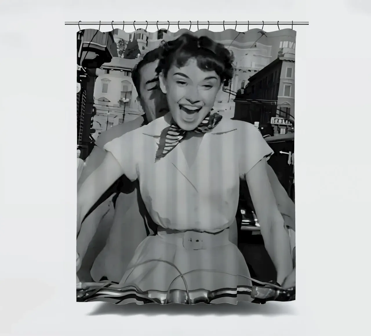 Audrey Hepburn, tenda da doccia da Low poly art