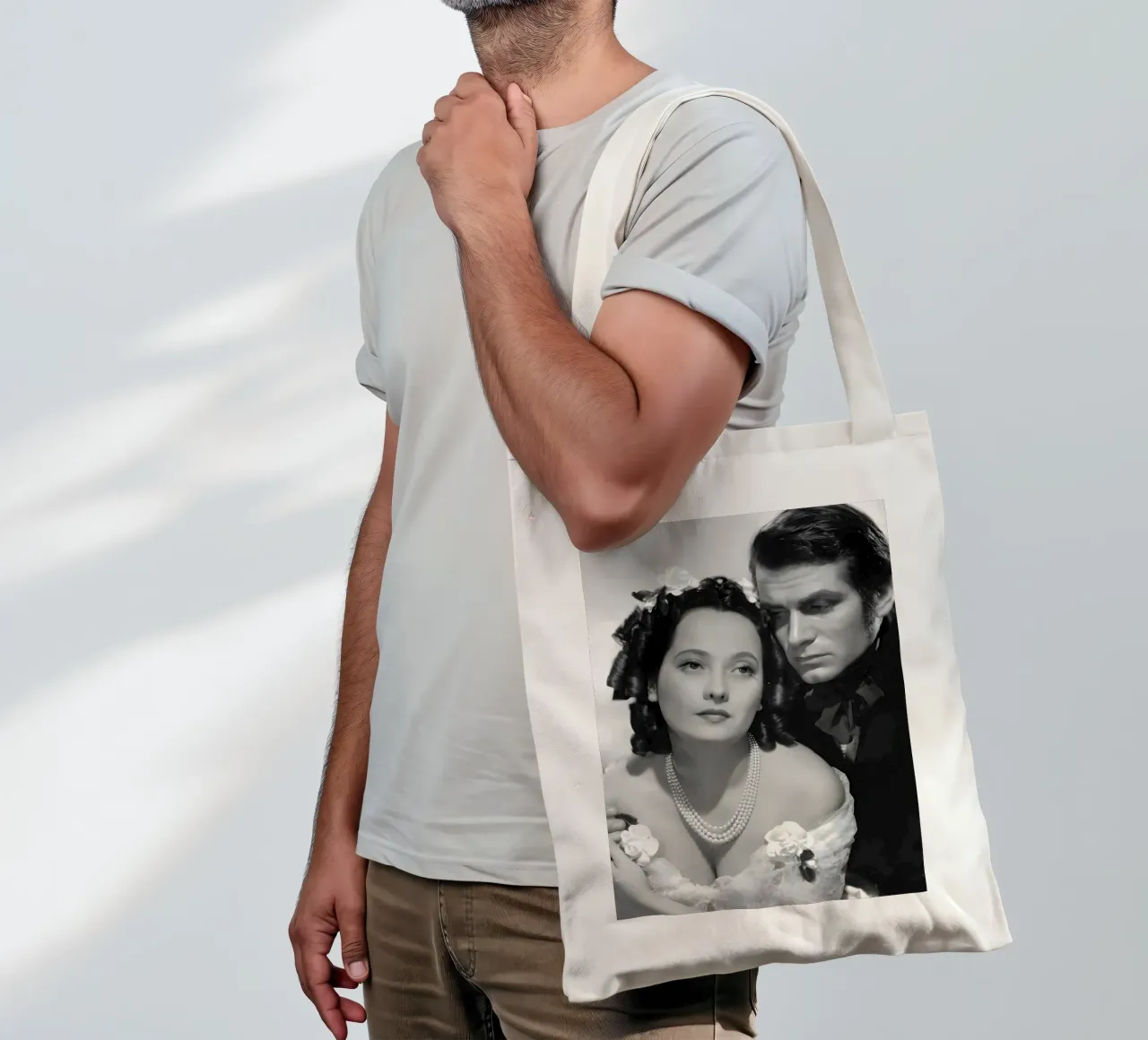 Cathy and Heathclif borsa in juta da Low poly art